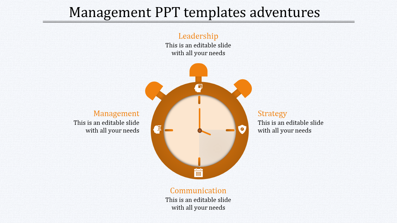Stunning Management PPT Templates Slide Design-Orange Color
